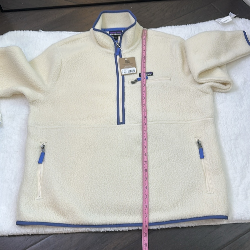NWT.PATAGONIA.SIZE XL..Cream Fleece with Blue Accents - Picture 10 of 14